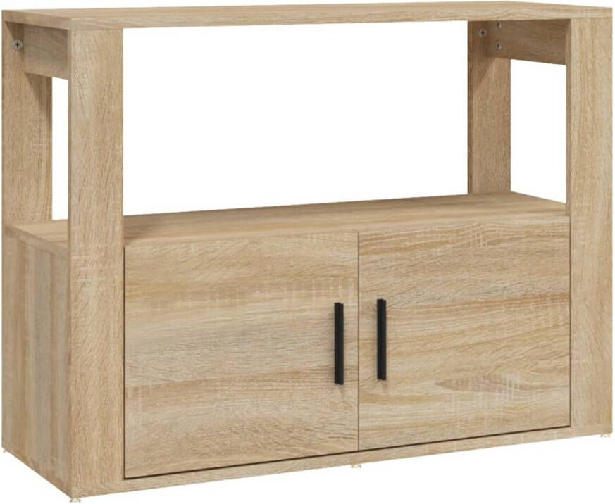 The Living Store Dressoir Sonoma eiken 80 x 30 x 60 cm Praktisch en elegant