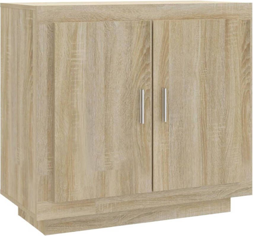 The Living Store Dressoir Sonoma eiken 80x40x75 cm Stevig frame Voldoende opbergruimte