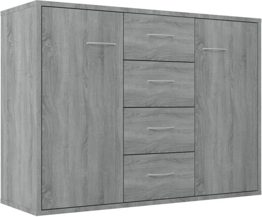 The Living Store Dressoir Sonoma Eiken 88 x 30 x 65 cm Opbergruimte Display