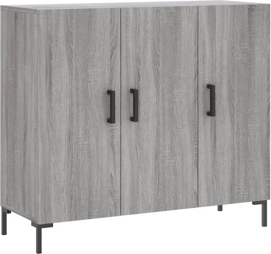 The Living Store Dressoir Sonoma Eiken 90 x 34 x 80 cm Duurzaam bewerkt hout en metaal