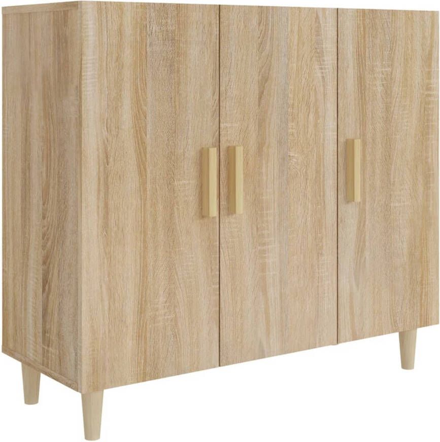 The Living Store Dressoir Sonoma Eiken 90x34x80 cm Bewerkt Hout