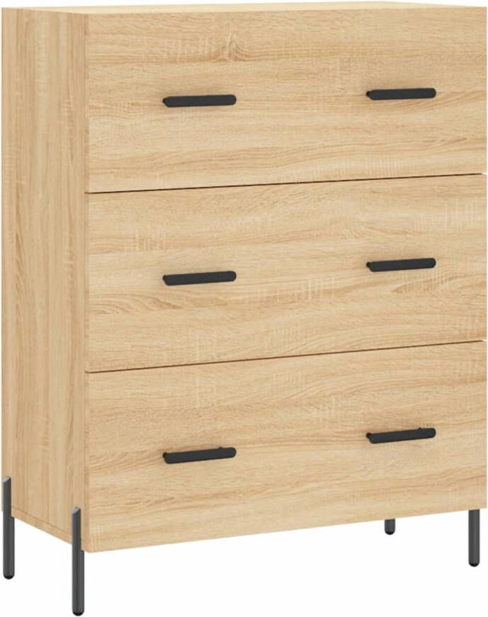 The Living Store Dressoir Sonoma Eiken Buffetkast 69.5 x 34 x 90 cm Met Opbergruimte