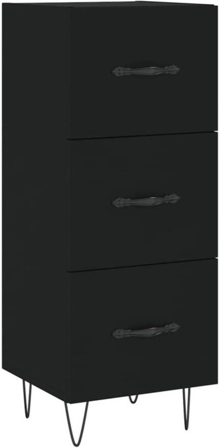 The Living Store Dressoir Tijdloos Bijzetkast Afmeting- 34.5x34x90cm Kleur- Zwart