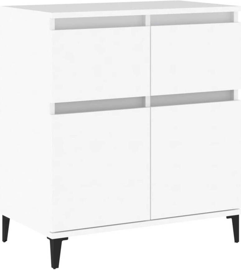 The Living Store Dressoir Trendy en Praktisch Badkaastje en Keukenkastje 60x35x70 cm Wit