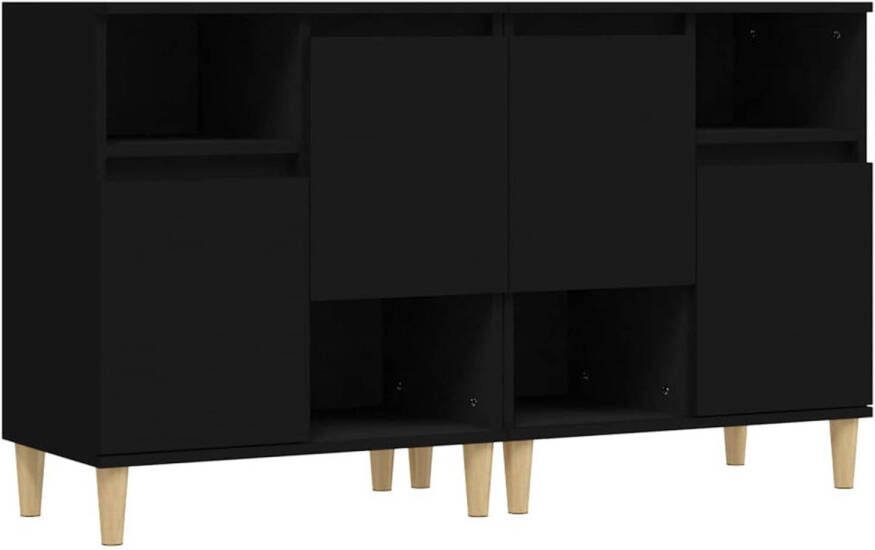 The Living Store Dressoir Trendy Kast 60 x 35 x 70 cm Kleur- zwart