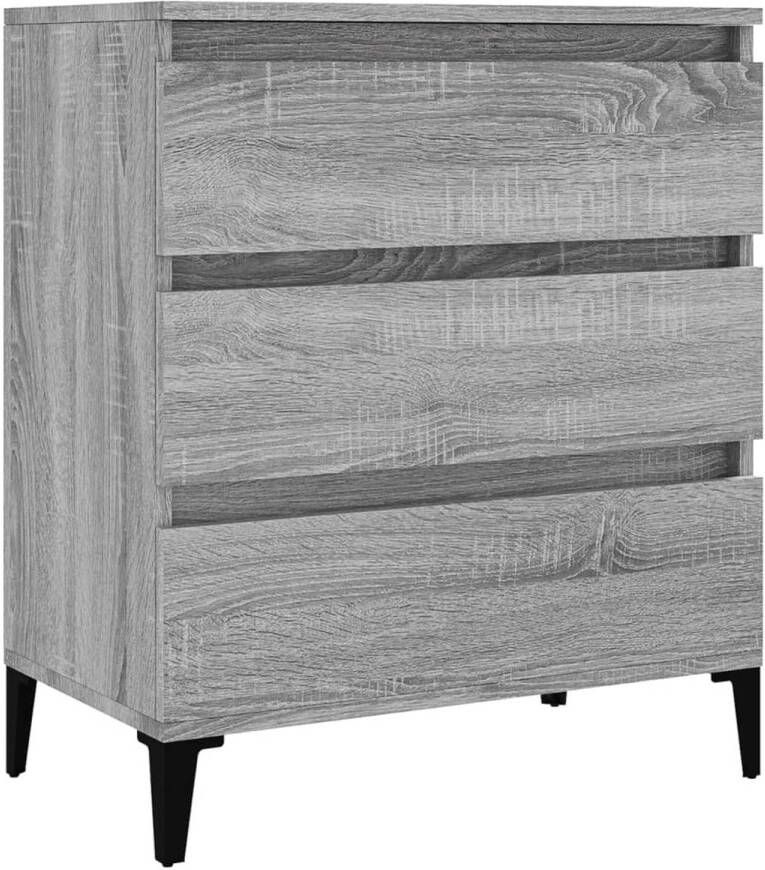 The Living Store Dressoir Trendy Meubelen 60 x 35 x 70 cm Ken- Grijs Sonoma Eiken