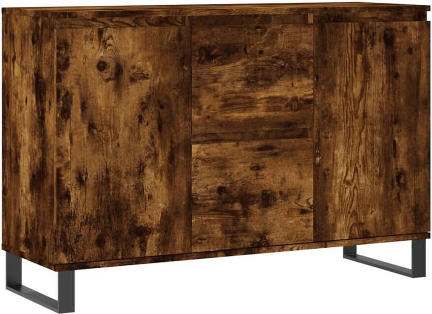 The Living Store Dressoir Trendy Opbergkast 104 x 35 x 70 cm Gerookt eiken