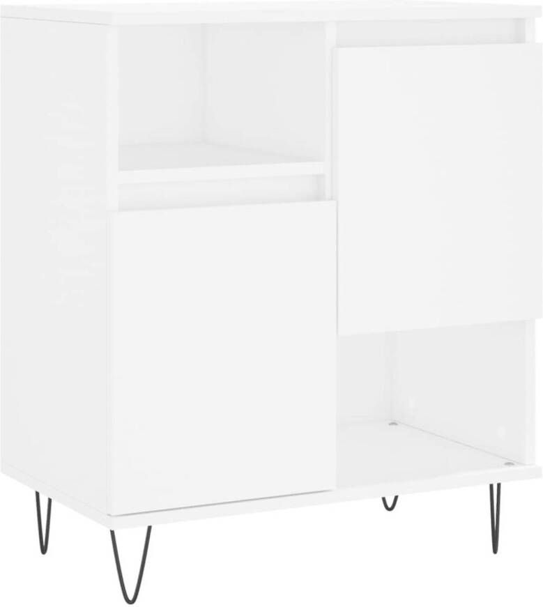 The Living Store Dressoir Trendy Opbergkast 60 x 35 x 70 cm Wit