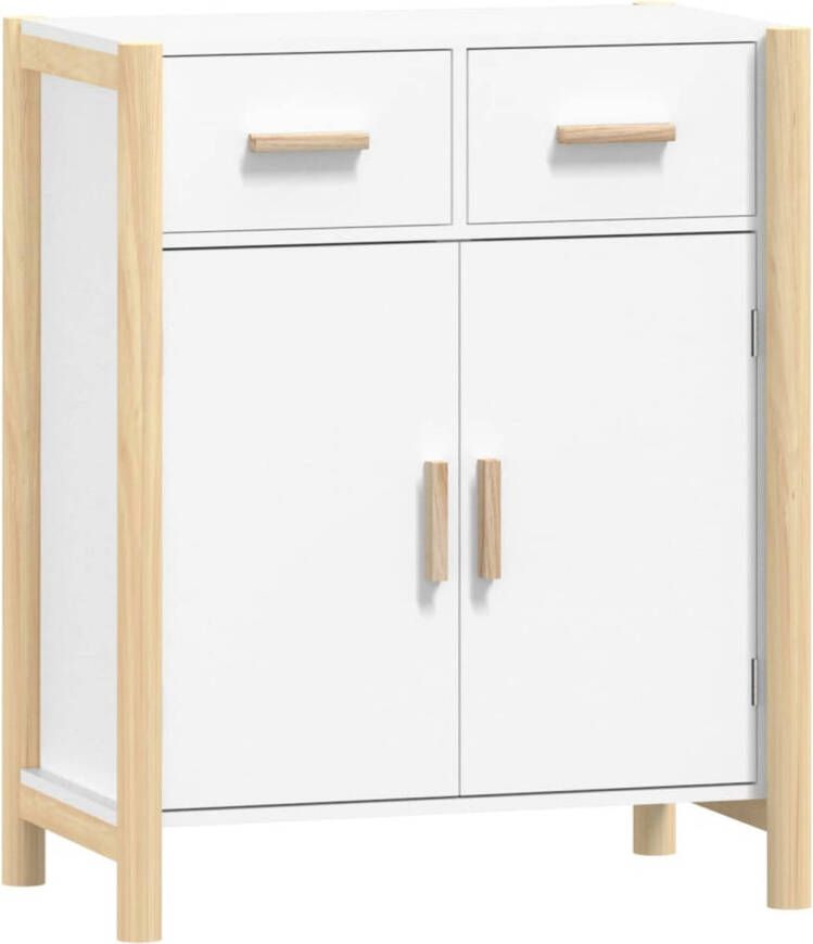 The Living Store Dressoir Wit 62 x 38 x 75 cm Duurzaam bewerkt hout Stabiele houten poten