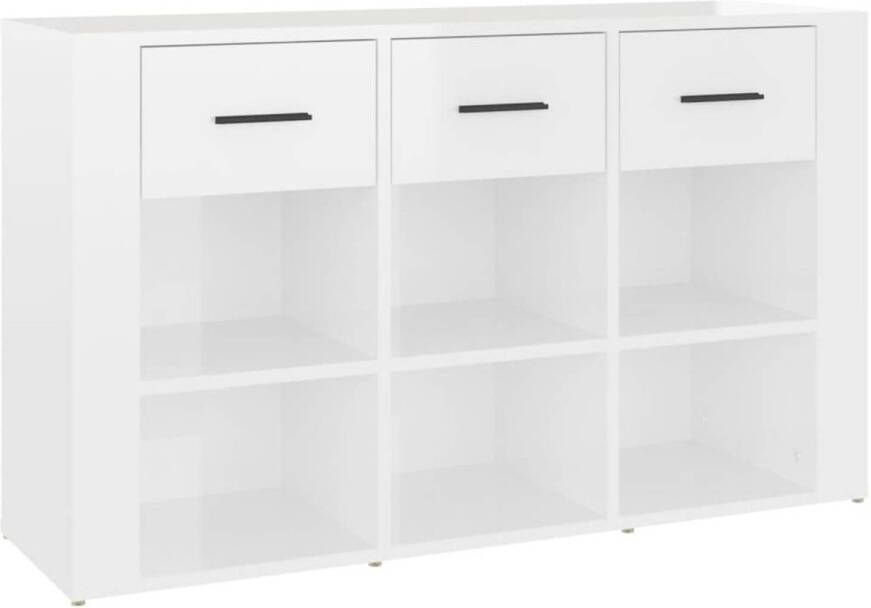 The Living Store Dressoir X bijzetkast 100x30x59.5 cm hoogglans wit