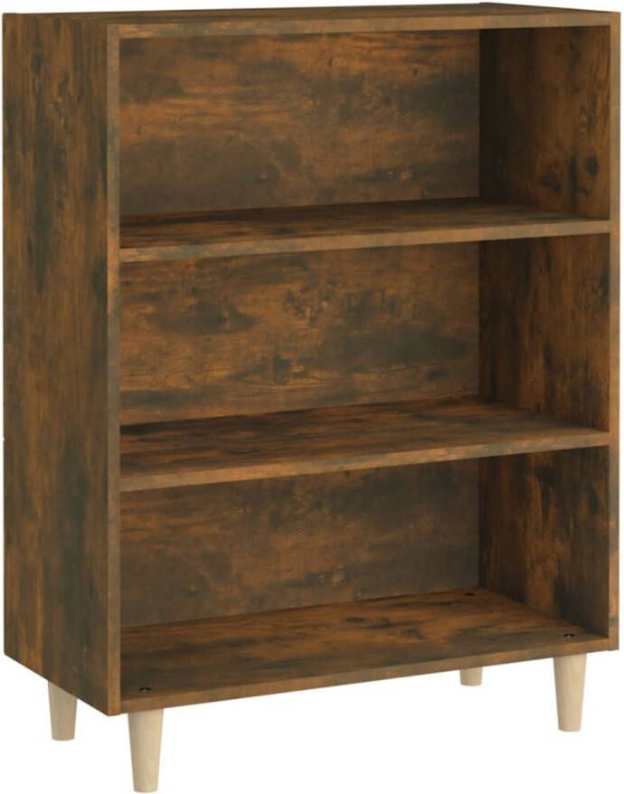 The Living Store Dressoir X Bijzetkast 69.5 x 32.5 x 90 cm Gerookt eiken