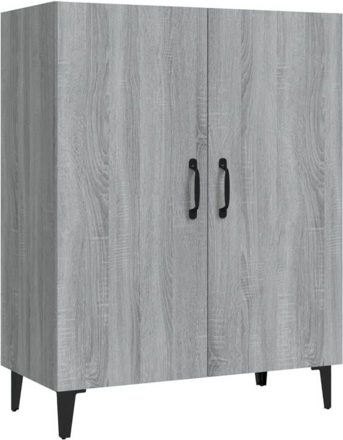 The Living Store Dressoir X Bijzetkast 70 x 34 x 90 cm Grijs Sonoma Eiken