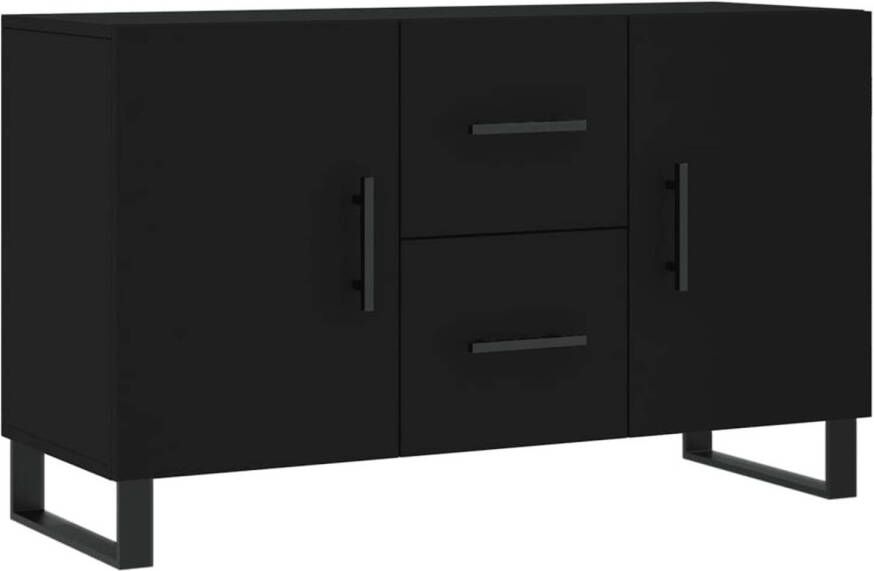 The Living Store Dressoir Zwart 100 x 36 x 60 cm Duurzaam bewerkt hout en metaal