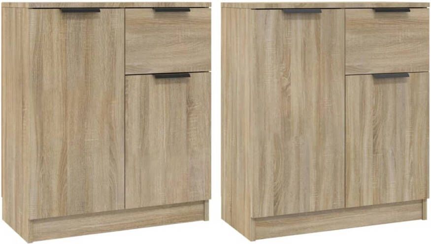 The Living Store Dressoirs 60 x 30 x 70 cm Sonoma eiken hout