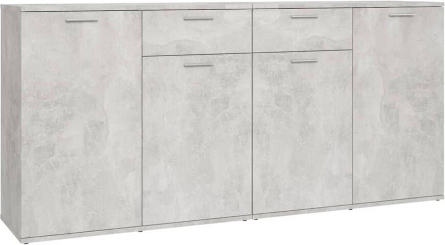 The Living Store Dressoirs Dressoir Betongrijs 160x36x75 cm