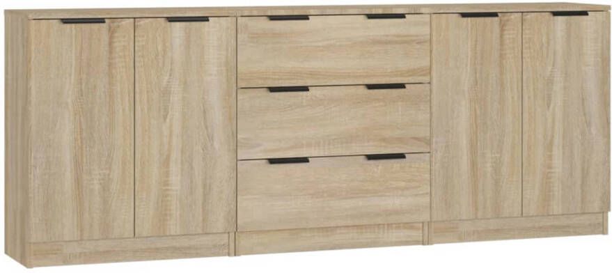 The Living Store Dressoirs Sonoma Eiken 60 x 30 x 70 cm Gemakkelijk schoon te maken