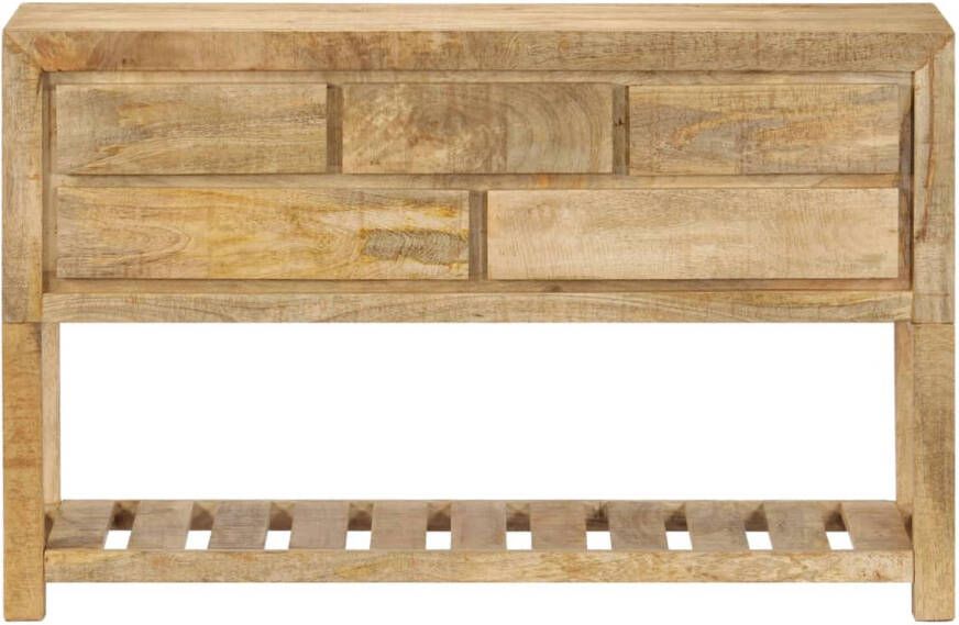 The Living Store Gangtafel Hout 120x30x75 cm 5 lades