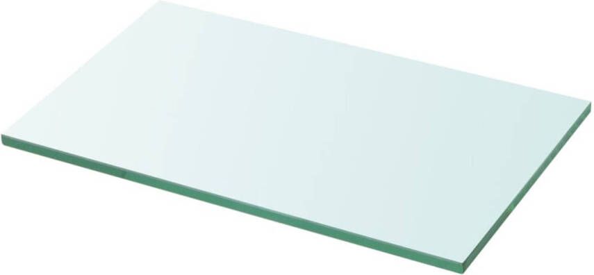 The Living Store Glazen schap 30 x 12 cm 8 mm gehard glas 15 kg draagvermogen