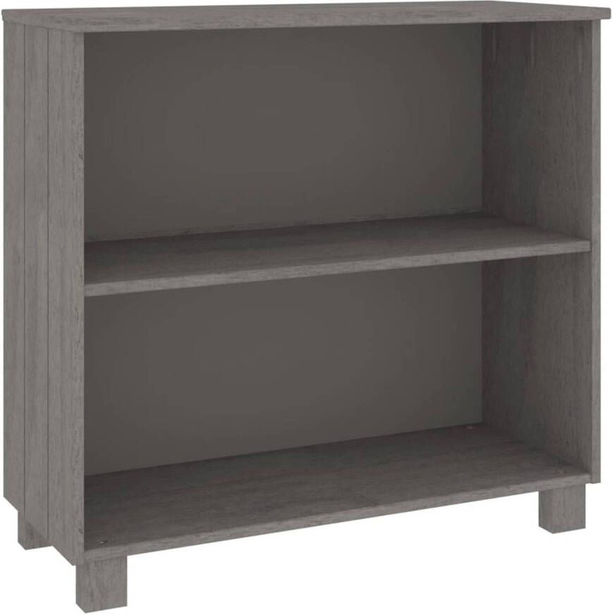 The Living Store HAMAR Dressoir 85 x 35 x 80 cm massief grenenhout lichtgrijs