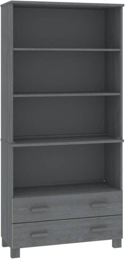 The Living Store HAMAR Dressoir en Opzetkast 85x35x180 cm Massief grenenhout