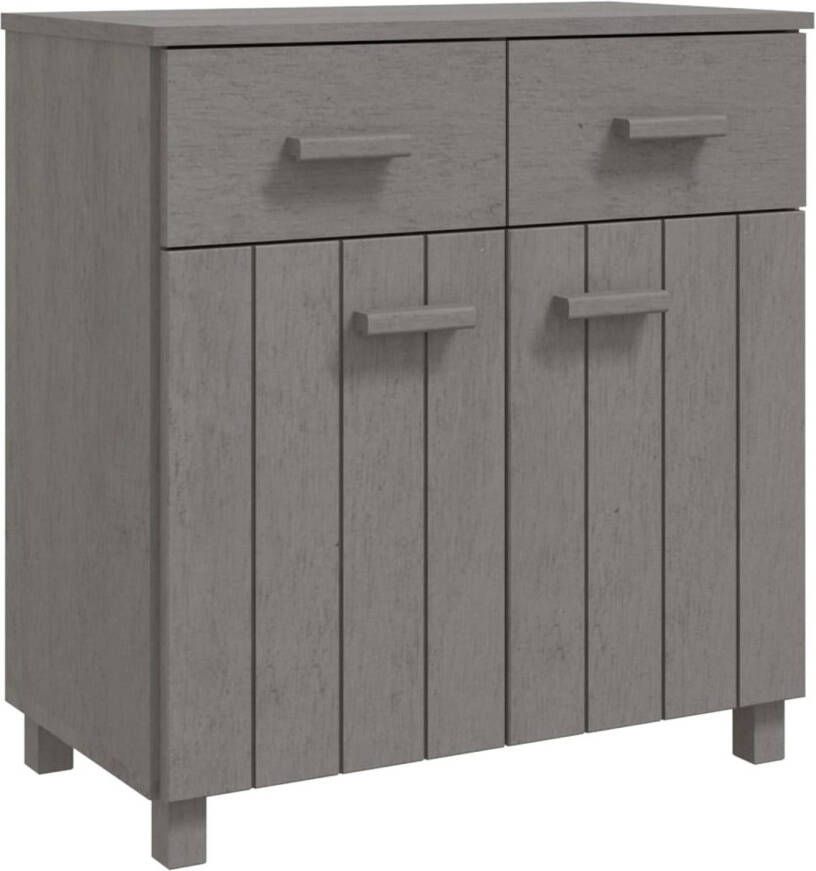 The Living Store HAMAR Dressoir Grenenhout Lichtgrijs 79x40x80cm