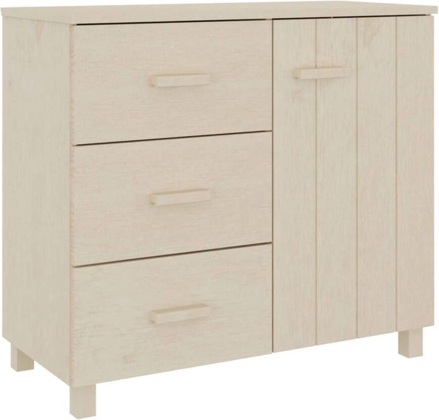 The Living Store HAMAR Dressoir Hout 90 x 40 x 80 cm Honingbruin