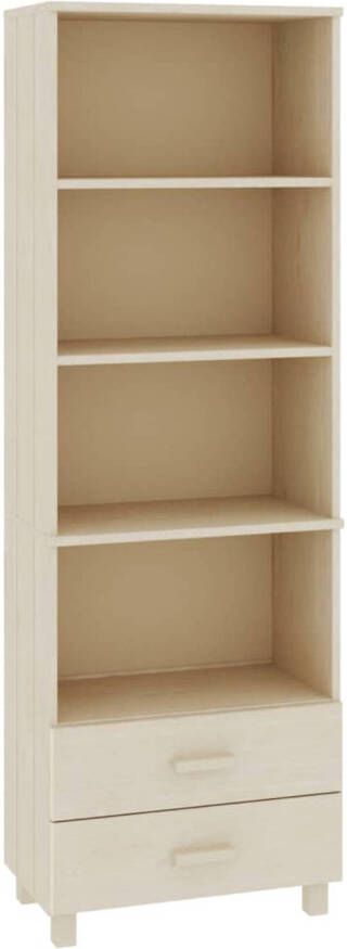 The Living Store HAMAR Hoge Kast 60 x 35 x 180 cm Massief Grenenhout en MDF