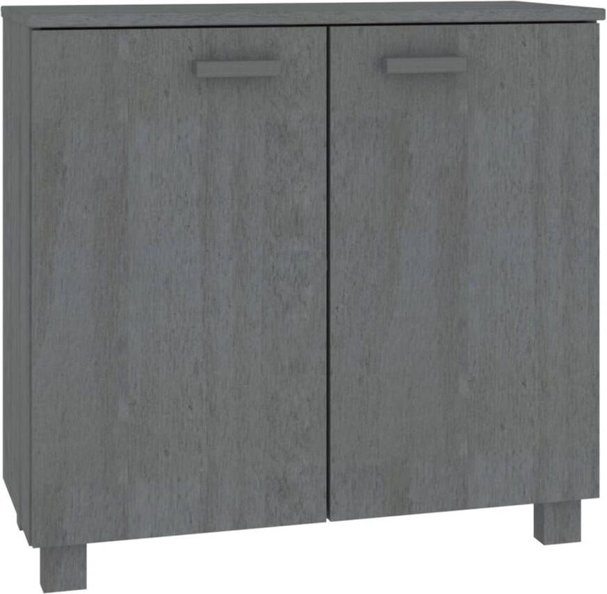 The Living Store HAMAR Houten Dressoir 85 x 35 x 80 cm Donkergrijs