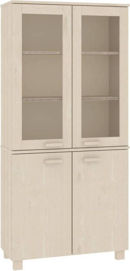 The Living Store HAMAR Kast 85 x 35 x 180 cm honingbruin