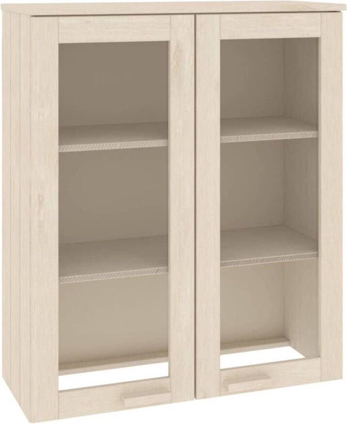 The Living Store HAMAR Opzetkast 85x35x100 cm Honingbruin