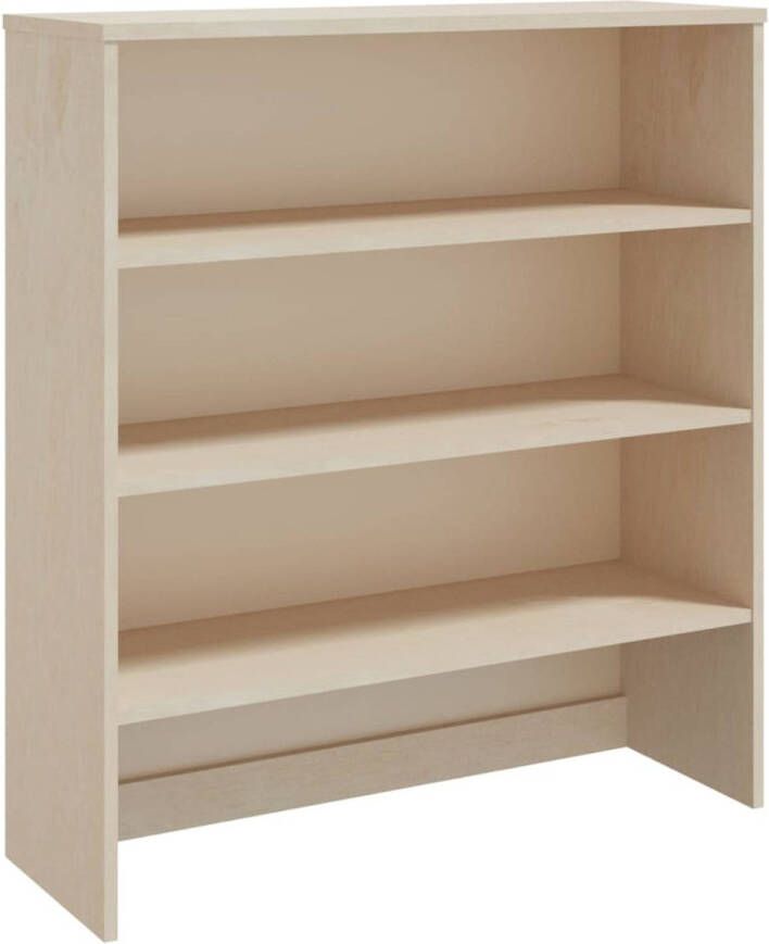 The Living Store HAMAR Opzetkast 90 x 30 x 100 cm Massief grenenhout Honingbruin