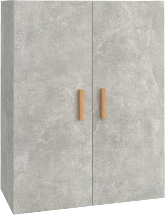 The Living Store Hangkast Betongrijs 69.5 x 34 x 90 cm Stevig bewerkt hout