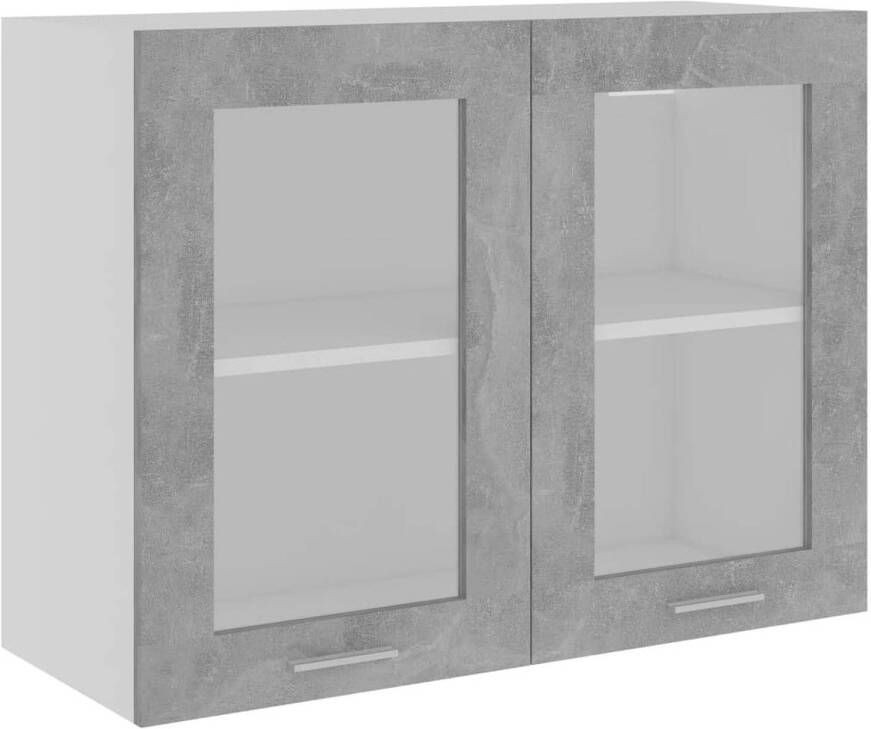 The Living Store Hangkastje Betongrijs 80 x 31 x 60 cm Duurzaam en functioneel