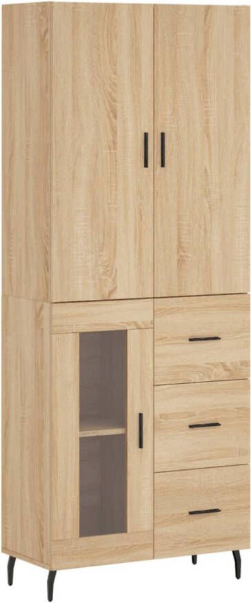 The Living Store Hoge Kast 180 cm Sonoma Eiken