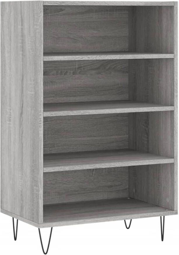 The Living Store Hoge Kast Grijs Sonoma Eiken 57 x 35 x 90 cm Duurzaam materiaal