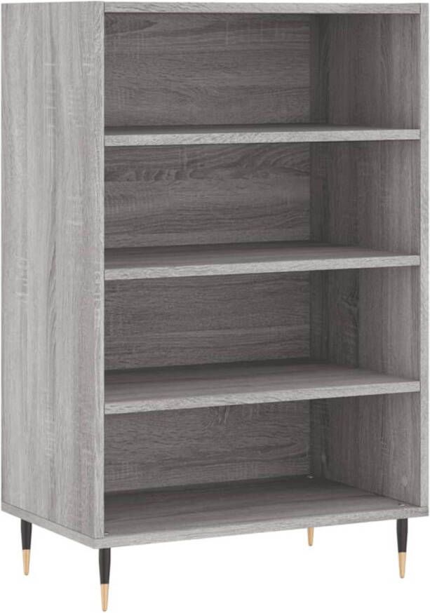 The Living Store Hoge kast Grijs Sonoma Eiken 57 x 35 x 90 cm Duurzaam materiaal