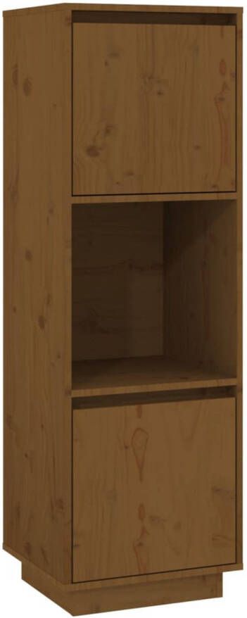 The Living Store Hoge kast Honingbruin Massief grenenhout 38x35x117 cm