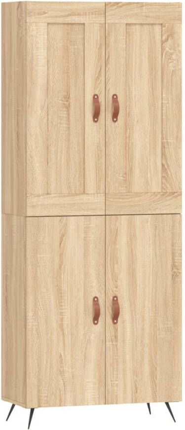 The Living Store Hoge Kast Opbergkast 69.5 x 34 x 180 cm Sonoma Eiken