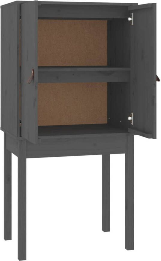 The Living Store Hoge kast Rustiek 60x40x120 cm Grijs