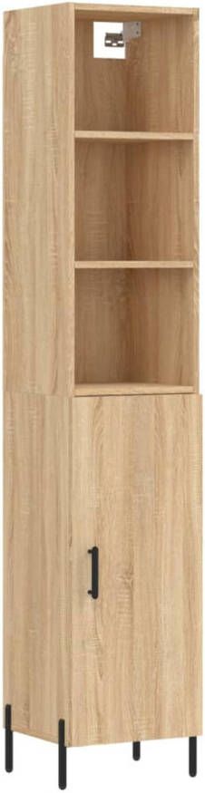 The Living Store Hoge kast sonoma eiken 180 cm voldoende opbergruimte