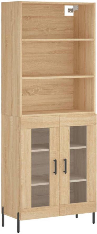 The Living Store Hoge kast Sonoma Eiken 69.5 x 34 x 180 cm Duurzaam materiaal