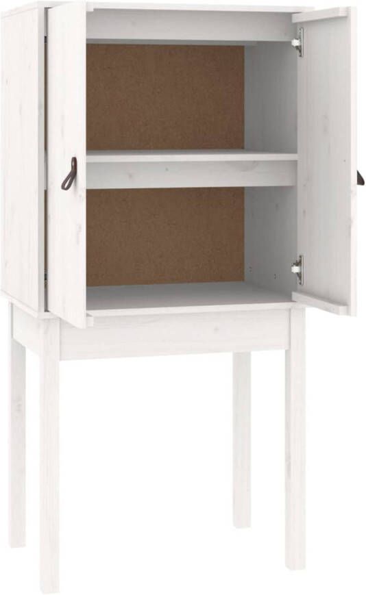 The Living Store Hoge kast Wit 60 x 40 x 120 cm Massief grenenhout