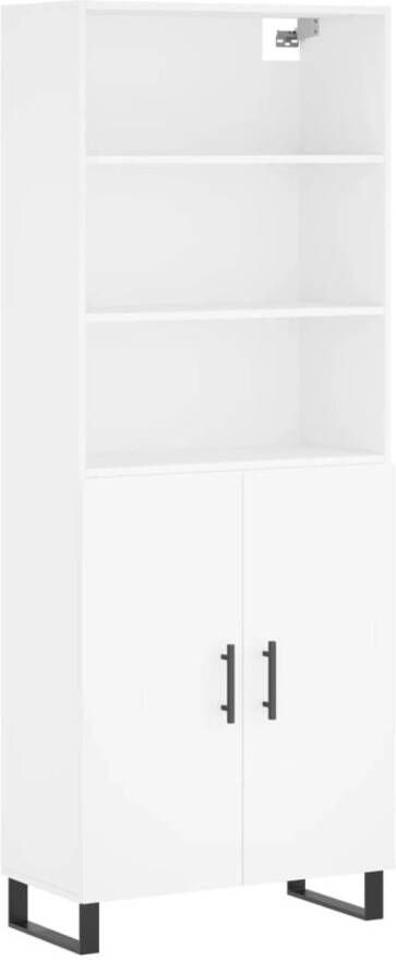 The Living Store Hoge Kast Wit 69.5 x 34 x 180 cm Duurzaam materiaal