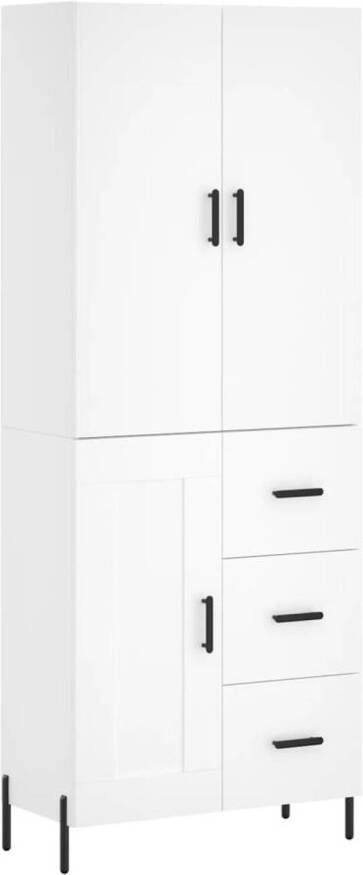 The Living Store Hoge Kast Wit 69.5 x 34 x 180 cm Duurzaam materiaal