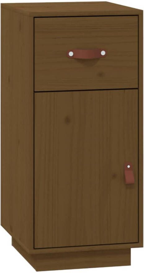 The Living Store Houten Dressoir 34 x 40 x 75 cm Display Functie Honingbruin