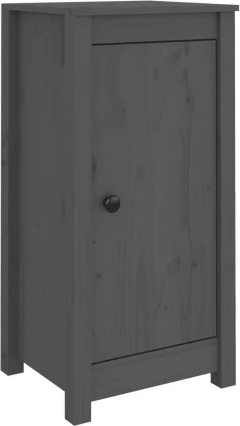 The Living Store Houten Dressoirs Grijs Massief grenenhout 40 x 35 x 80 cm Met opbergruimte