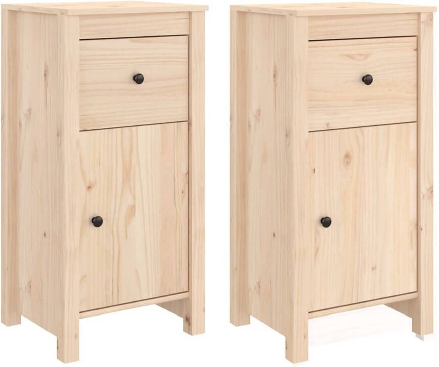 The Living Store Houten Dressoirs Massief Grenenhout 40 x 35 x 80 cm Voldoende opbergruimte