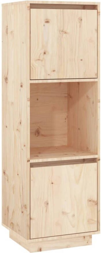 The Living Store Houten Hoge Kast 38 x 35 x 117 cm Massief grenenhout