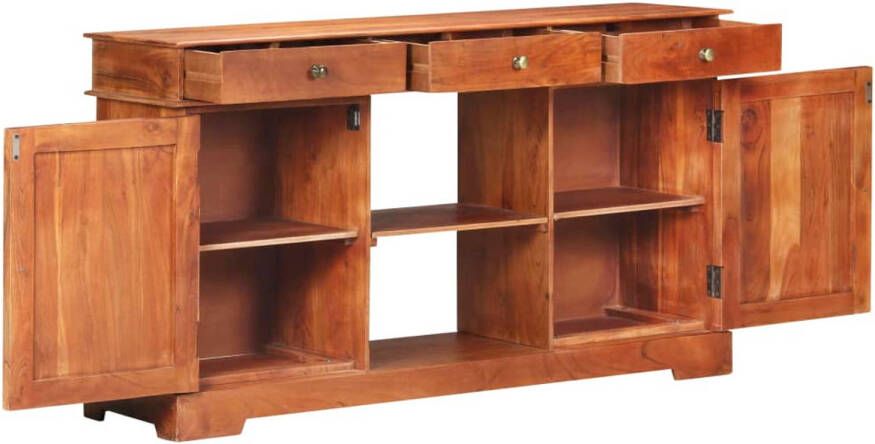 The Living Store Houten Kast 135 x 35 x 75 cm Massief Acaciahout met Honingbruine Afwerking