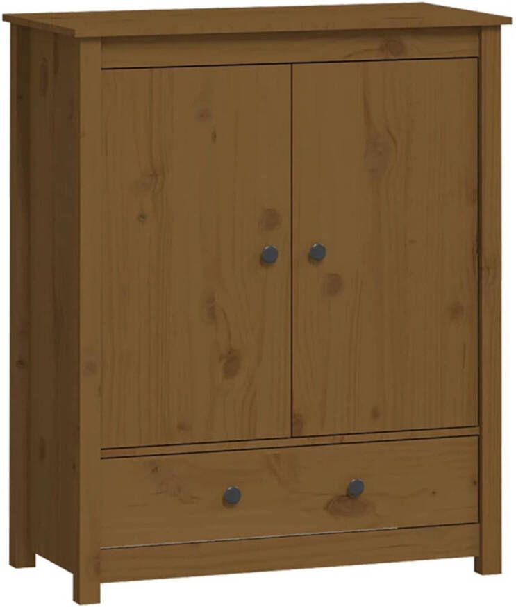 The Living Store Houten Kast Massief Grenenhout Dressoir 83 x 41.5 x 100 cm Voldoende opbergruimte